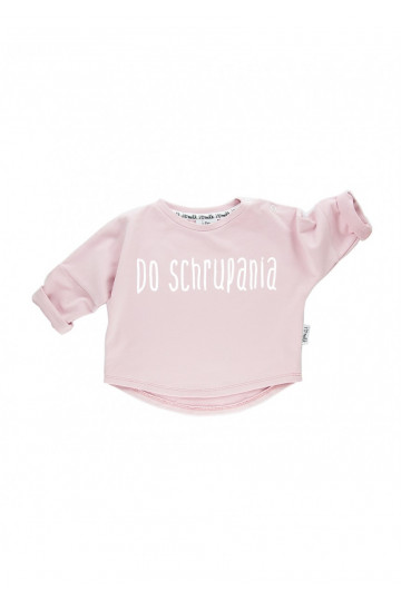 Powder pink kids sweatshirt &quot;do schrupania&quot;
