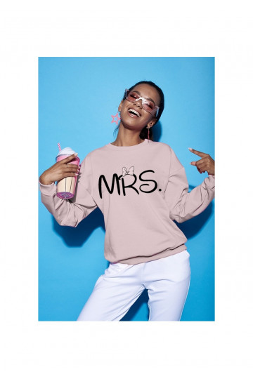 Powder pink sweatshirt &quot;mrs&quot; 2