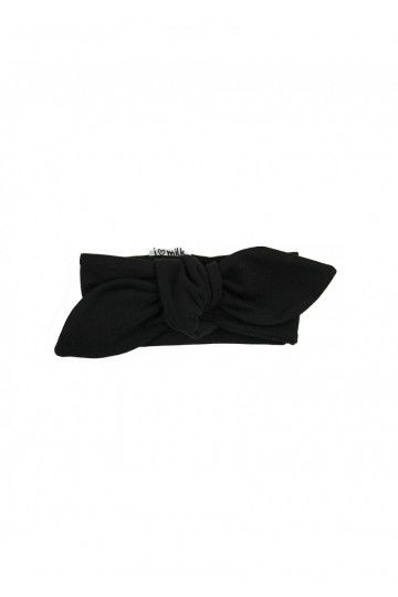 Black headband with a bow