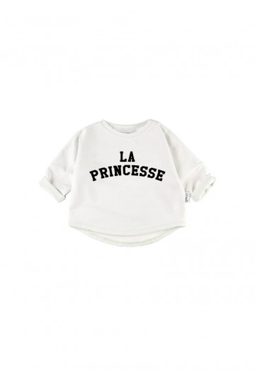 White &quot;la princesse&quot; print sweatshirt