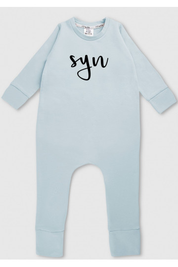 Light blue &quot;SYN&quot; long sleeves romper 2