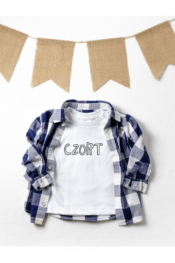 White kid&#039;s &quot;czort&quot; T-shirt 2