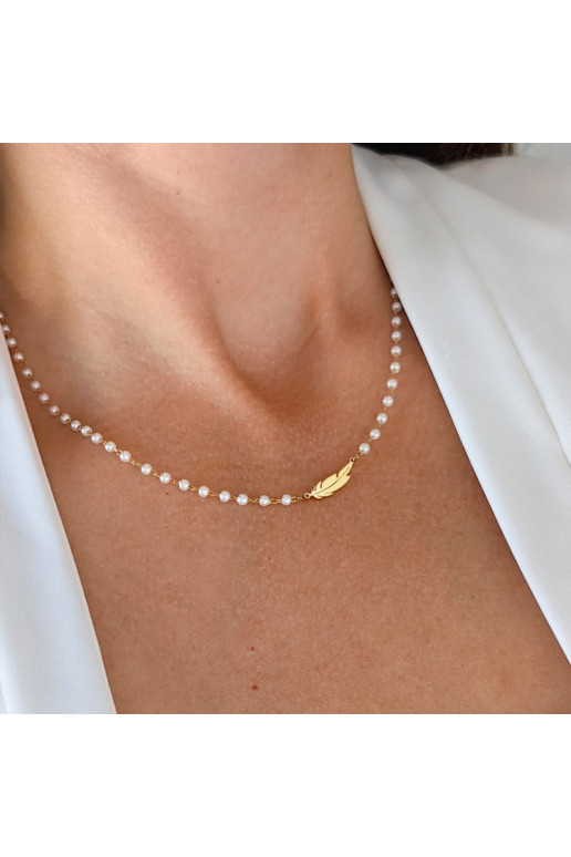 Stainless steel necklace  14k NST2048