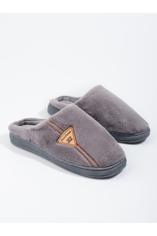 warm gray men's slippers Shelovet