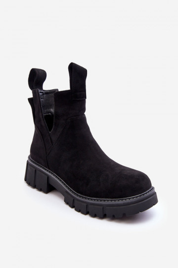 Cut-Out Work Boots Black Heaven 2