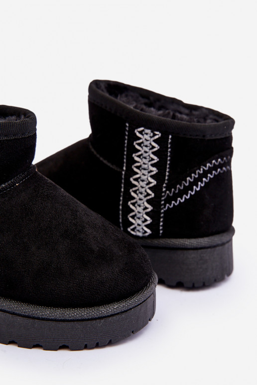 Children's Quilted Snow Boots Black Leonora Children's Quilted Snow Boots Black Leonora