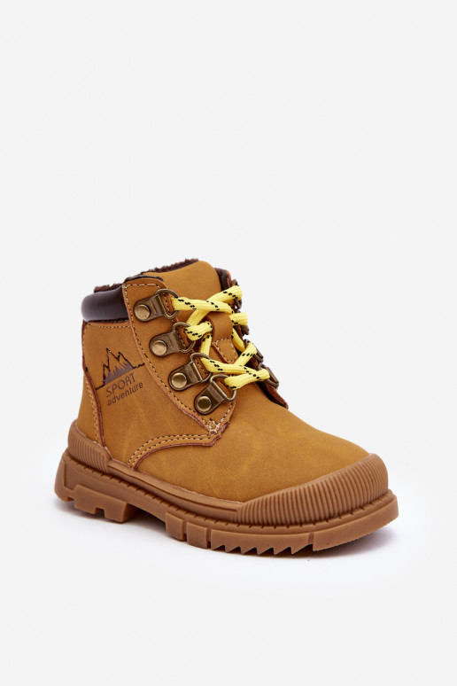 Children's Lined Boots Trappers Camel Walter