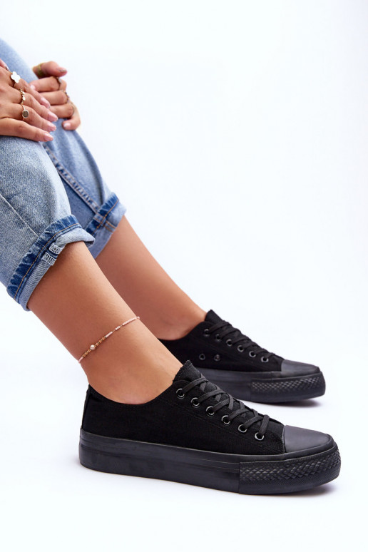 Low Classic Sneakers on Platform Black Jazlyn Low Classic Sneakers on Platform Black Jazlyn