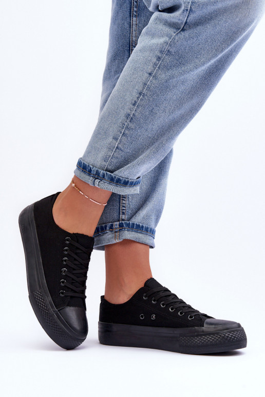 Low Classic Sneakers on Platform Black Jazlyn Low Classic Sneakers on Platform Black Jazlyn