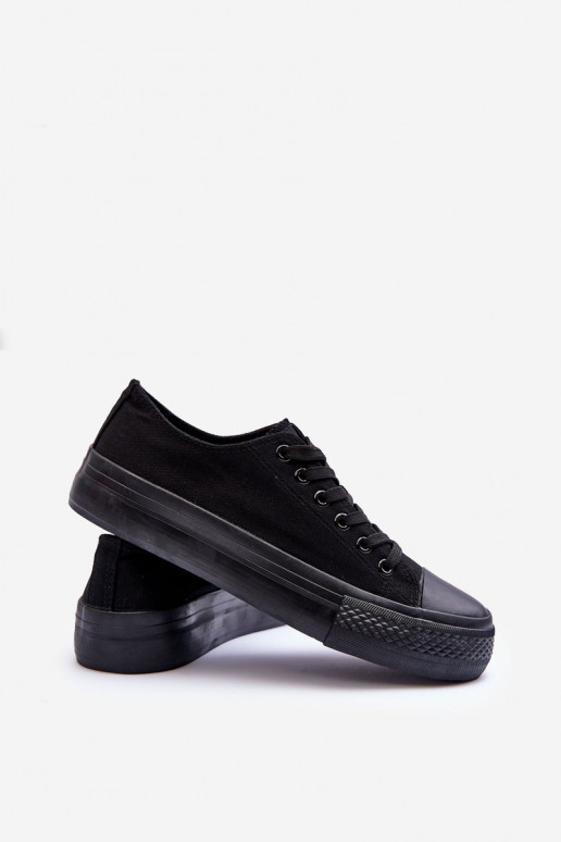 Low Classic Sneakers on Platform Black Jazlyn Low Classic Sneakers on Platform Black Jazlyn