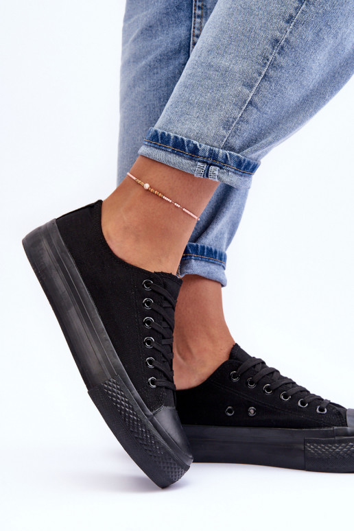 Low Classic Sneakers on Platform Black Jazlyn Low Classic Sneakers on Platform Black Jazlyn