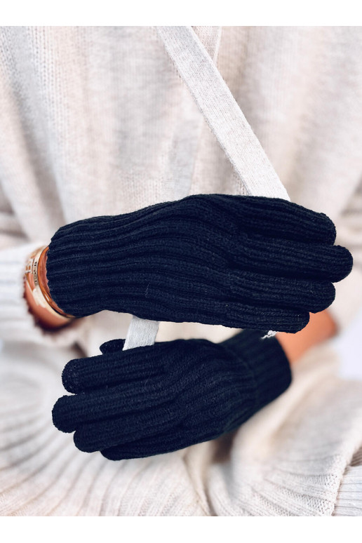 warm Women's gloves dotykowe CAROLES black
