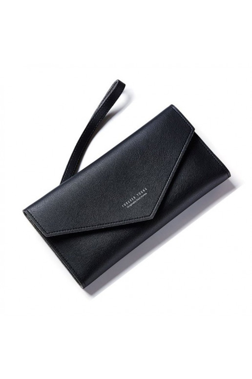 Soft women's eco leather wallet black PW68CZ