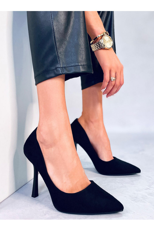 high-heeled shoes  of suede CAMERIN BLACK