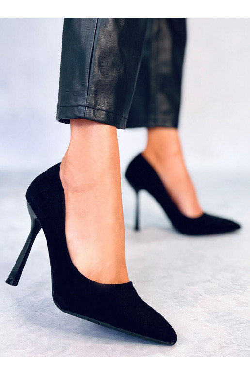 high-heeled shoes  of suede CAMERIN BLACK high-heeled shoes  of suede CAMERIN BLACK