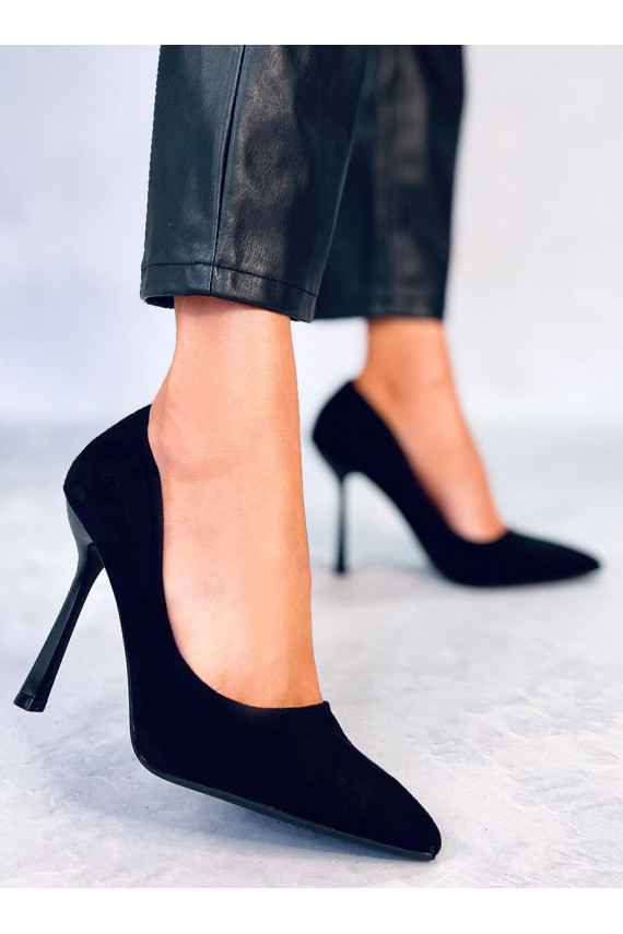 high-heeled shoes  of suede CAMERIN BLACK