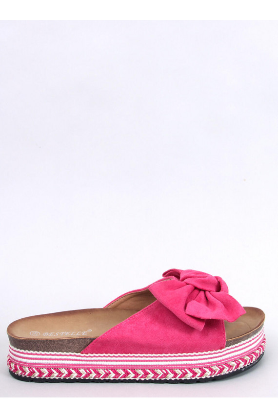 Slippers with bow DELAIR pink