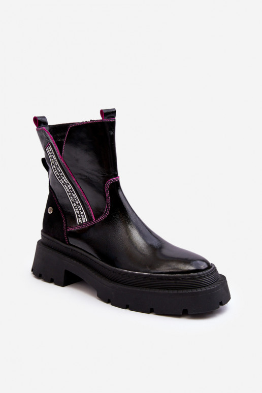 Leather Women's Boots Maciejka 06236-15 Black