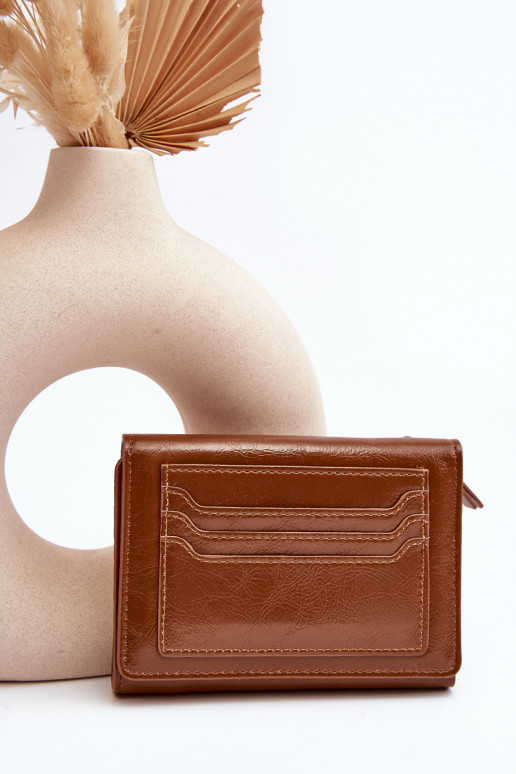 Women's Wallet Purse Made of Eco-Leather Brown Joanela