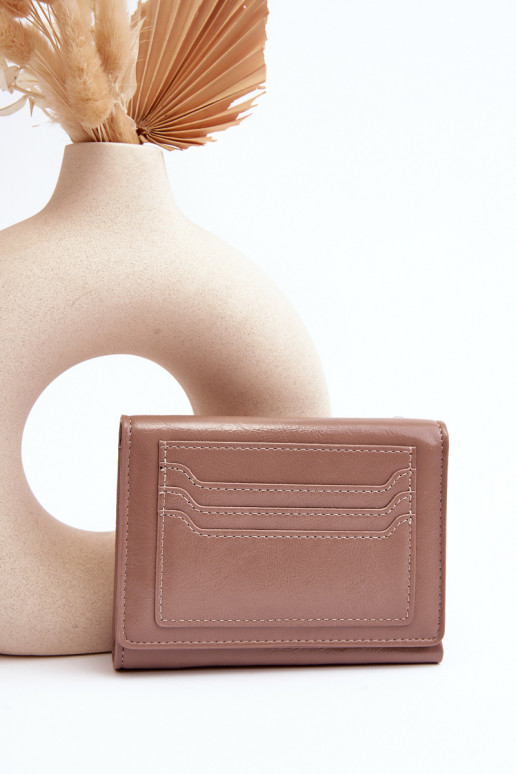 Women's Wallet Purse Made of Eco-leather Beige Joanela