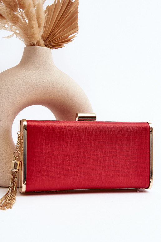 Small Formal Bag with Fringe Chionon Red