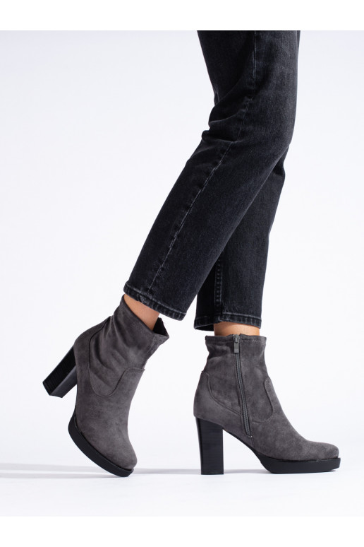 of suede gray boots  