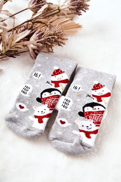 Christmas Socks Ho Ho Ho! Grey