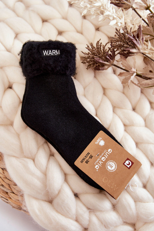 Women's Black Warm Socks Warm