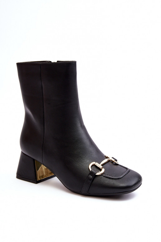 Ankle Boots With Embellishment Black Adinah