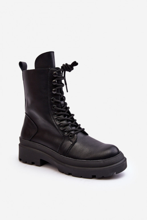 Women's Workery Boots Eco Leather Black Irande