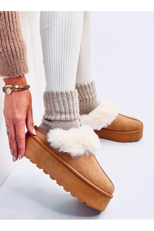 Slippers Women's snow boots with platform ALLOD CAMEL