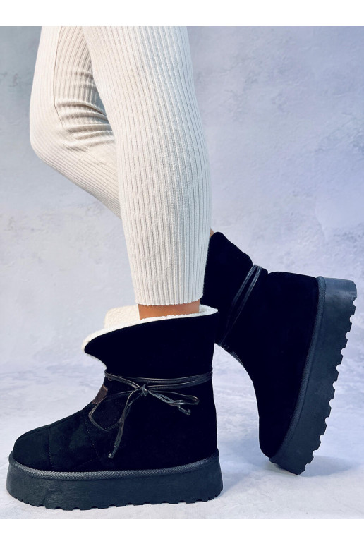Snow boots with sheepskin PRICE BLACK