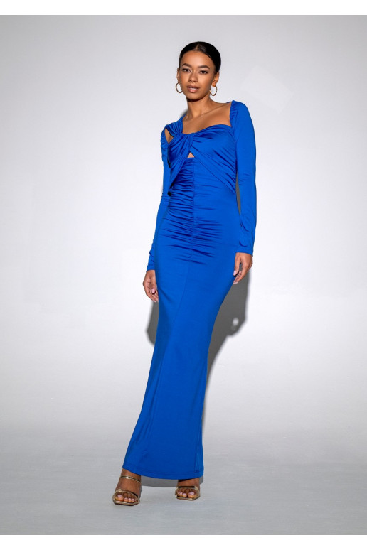 Elle - deep blue MAXI length dress