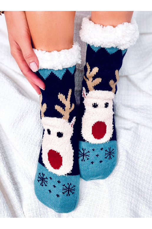 Socks  świąteczne z reniferem REINDEER Dark blue
