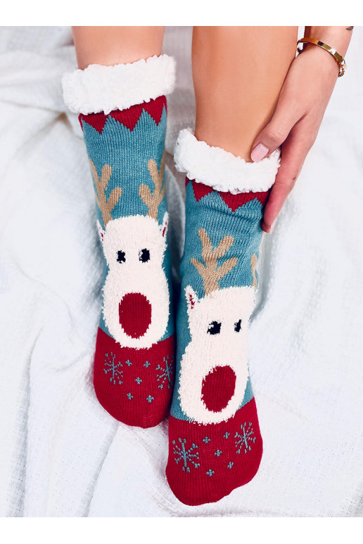 Socks  świąteczne z reniferem REINDEER MORSKIE