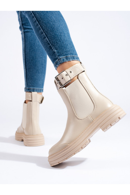 beige women's boots  Shelovet