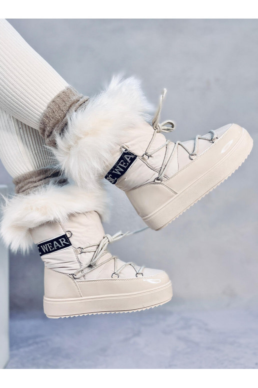 snow boots with fur KENDALS BEIGE