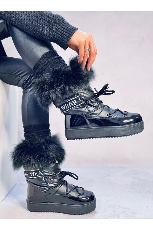 snow boots with fur KENDALS BLACK