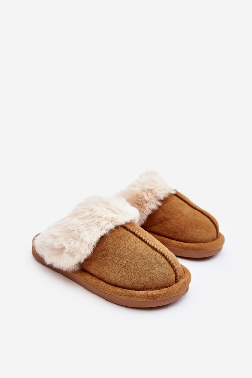 Children's Slippers With Faux Fur Camel Befana
