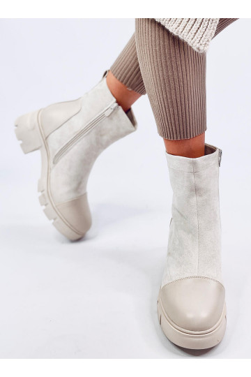 Boots with a wide heel OLSON BEIGE 2