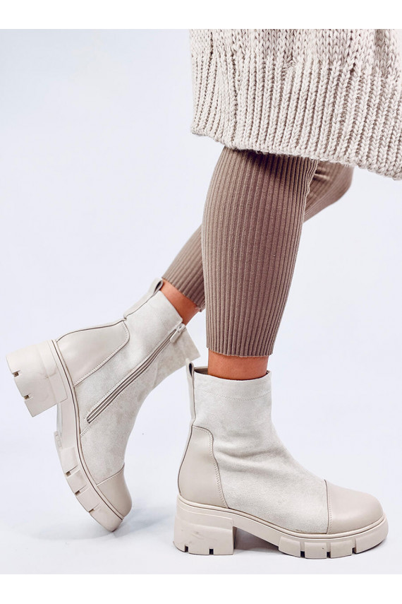 Boots with a wide heel OLSON BEIGE