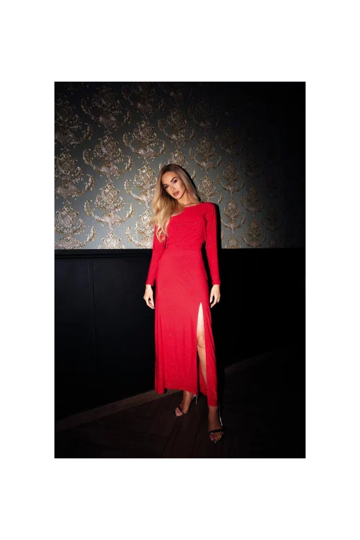 Blizgi vakarinė suknelė raudonos...