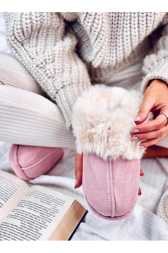 Slippers  with fur OTTEYS pink