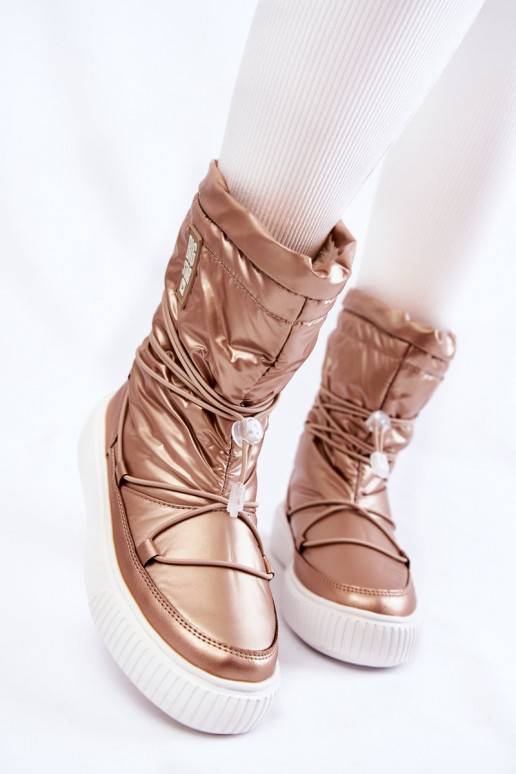 Women's insulated snow boots Big Star KK274194 Beige Women's insulated snow boots Big Star KK274194 Beige