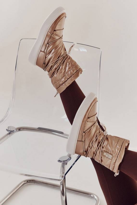 Women's insulated snow boots Big Star KK274194 Beige