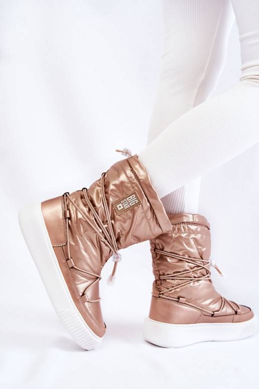 Women's insulated snow boots Big Star KK274194 Beige Women's insulated snow boots Big Star KK274194 Beige