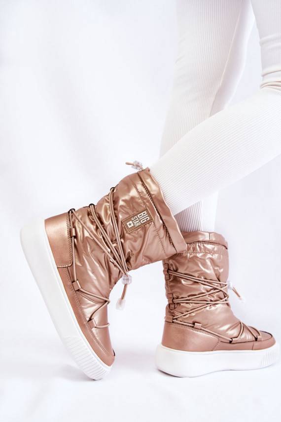 Women's insulated snow boots Big Star KK274194 Beige