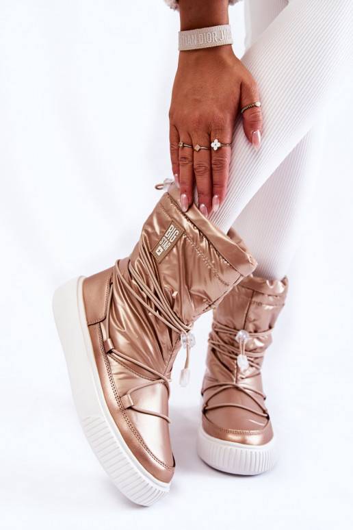 Women's insulated snow boots Big Star KK274194 Beige Women's insulated snow boots Big Star KK274194 Beige