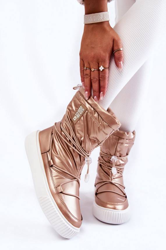 Women's insulated snow boots Big Star KK274194 Beige