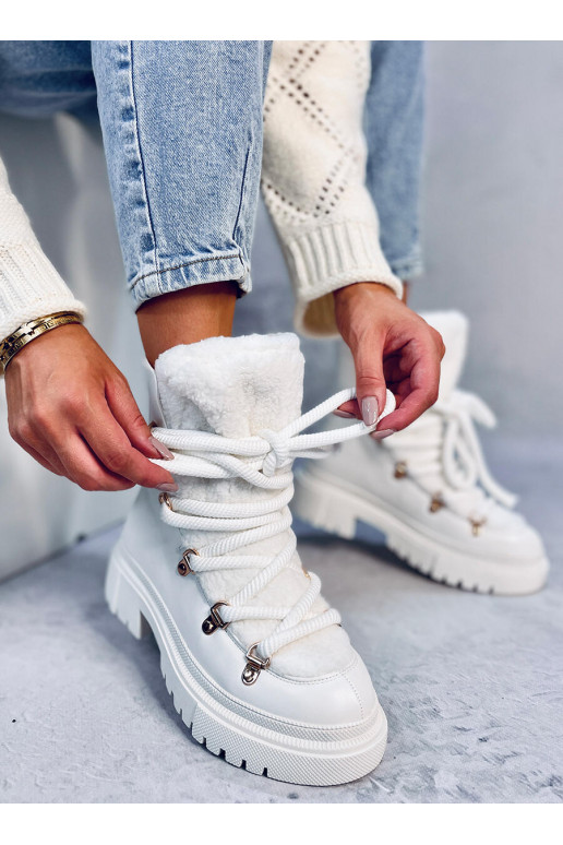 Snow boots with sheepskin SHEA WHITE